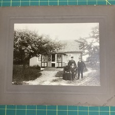 Large Cabinet Card House Family Train Conductor John Nilsson Kalmar Sweden Nice 