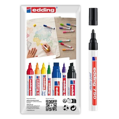 Edding 750 Paint Marker Pen Bullet Tip Low Odour 2-4mm Line