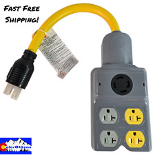 NEMA L14-30P Generator Adapter 30A to 4x 20am...