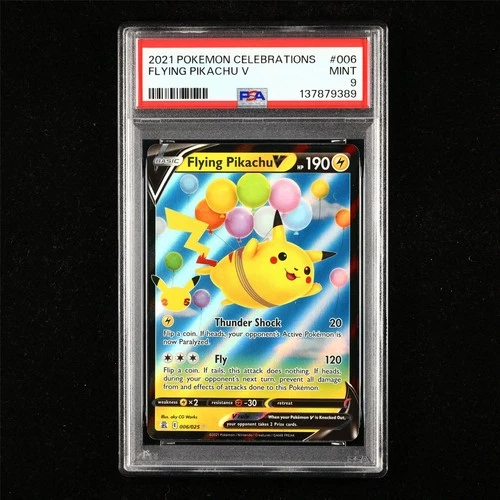 PSA 9 MINT 2021 Pokemon ENG Flying Pikachu V E 006/025
