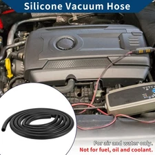 16.4Ft 3/4" 19mm ID 3mm Thickness Silicone Vacuum Hose for Air and Water Black