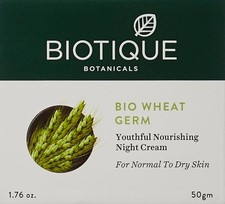 Biotique WheatGerm Youthful Nourshing Night Cream For Normal to Dry Skin 50g