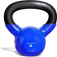 Yes4All Kettlebell, 5-100 LB Vinyl Coated Cast Iron Strength Training Kettlebell
