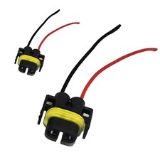 Pack of 2 H11 H9 H8 Nylon Adapter Wiring Harness Sockets Wire for Headlights ...