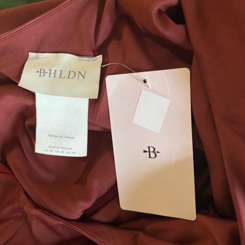 BHLDN Anthropologie Dylan One-Shoulder Satin Seitenschlitz Kleid formelles Kleid 16 - Bild 10 von 13