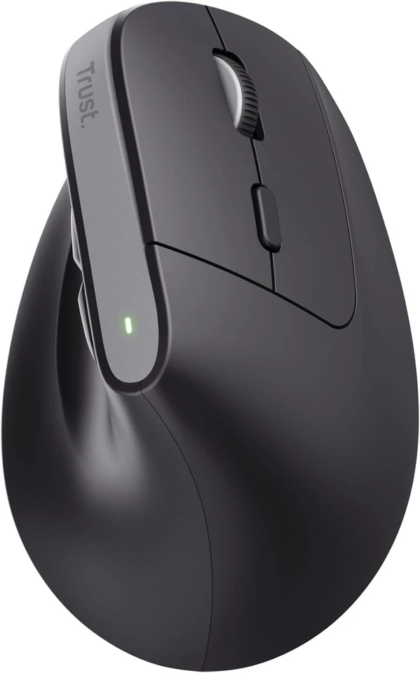 Trust Bayo+ Rechargeable Vertical Mouse Bluetooth + RF 2.4GHz, Ergonomic Mouse,  - Image 3 of 4