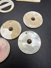 15 Piece Deco Era Abalone Mother-Of-Pearl Clip & Button Lot — photo 9
