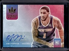 2020-21 Panini Court Kings Obi Toppin Fresh Paint RC Rookie Auto #/99 Knicks