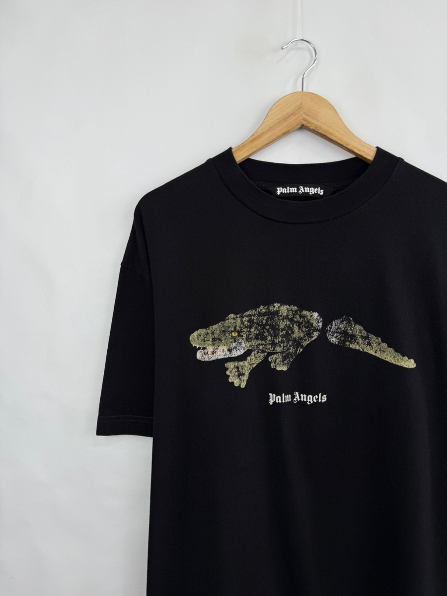 🐊 Palm Angels Crocodile Logo T-Shirt Rare Retro Hype Y2K size XXL color  Black