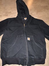 Carhartt Small Black Insulated Duck Canvas Jacket J140BLK Made In USA