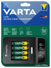 Varta Ladegerät 2100mAh LCD Ultra Fast Charger+  inkl. 4x AA 56706