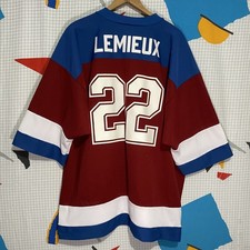 Vintage 90s Claude Lemieux Colorado Avalanche Jersey XL NHL #22 Logo 7 USA Made
