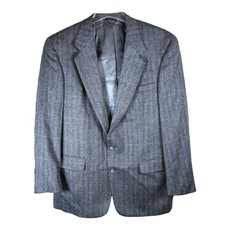 Austin Reed 42R Gray Herringbone Tweed USA Made 100 Wool Blazer Sport Coat