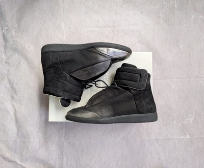 Maison Margiela Future Men 8 41 Black Silver Suede High Top