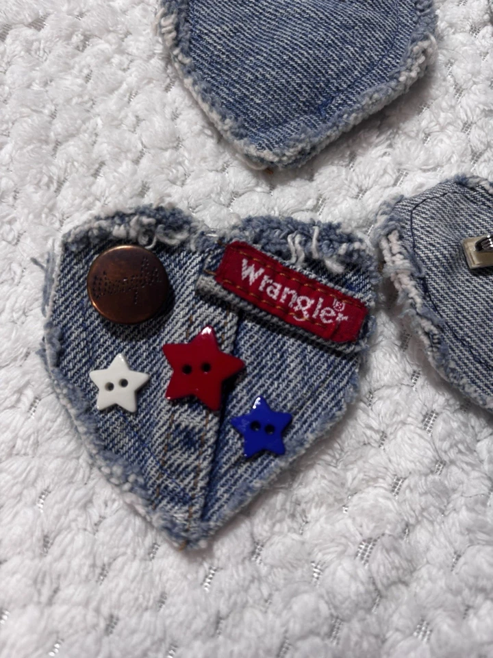 Small decorative hearts for sweaters or denim jackets. - Image 3 of 4