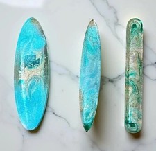 Turquoise Hair Clips Set/4