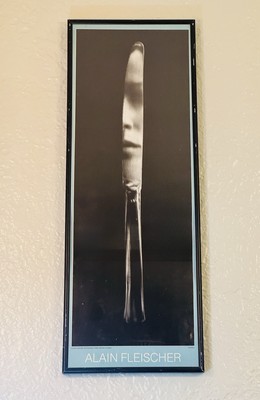 Vintage 1984 Alain Fleischer's ''Couteau'' French Artist Filmmaker Framed 35''