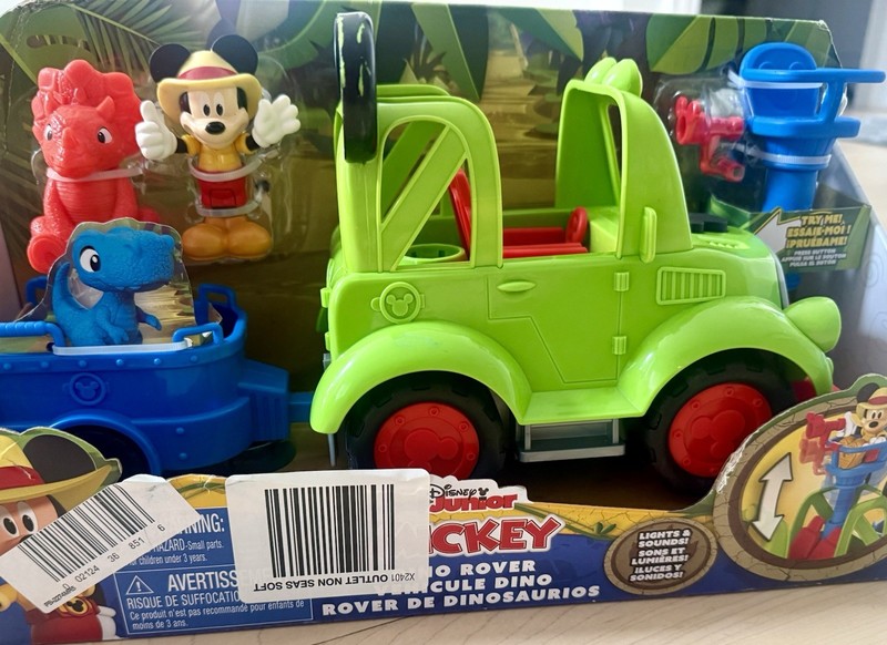 Disney Mickey Mouse Dino Rover Playset with Figures, Lights & Sounds