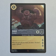 Disney Lorcana Foil Maui - Demigod Character Card The First Chapter 185/204