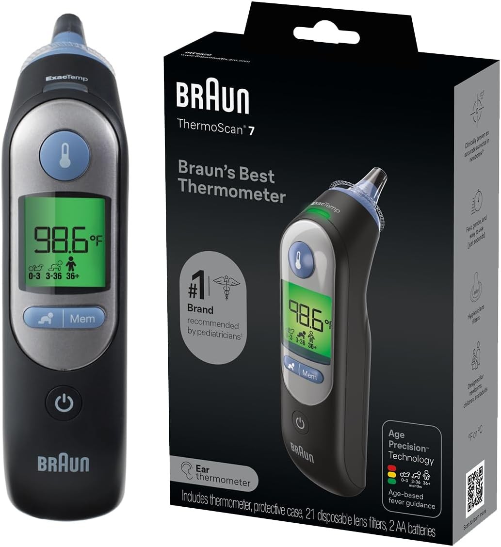 BraunThermoScan7EarThermometerwithAge-BasedFeverGuidanceforBaby