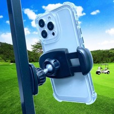 Golf Cart Magnetic Phone Holder Mount Upgraded Metal Black  Metallic