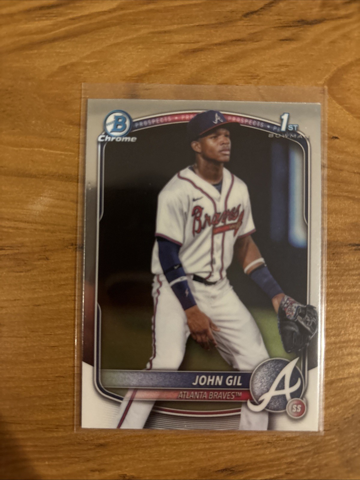 John Gil 2025 Bowman Chrome #BCP-172 1st Bowman Atlanta Braves