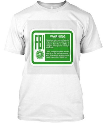 Fbi Warning T-Shirt Made in the USA Size S to 5XL