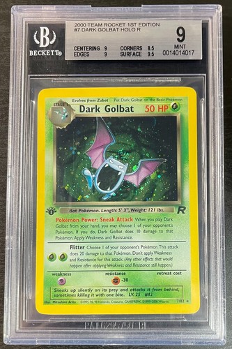 Dark Golbat (1st Edition) graded BGS 9 for sale on eBay