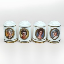 Franklin Mint First Ladies Thimbles Betty Ford Lou Hoover Florence Harding 4 Lot