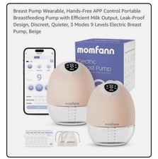 Momfann Electric Breast Pump Kit-Wearable,Hands-Free APP Control Portable. B1 A2