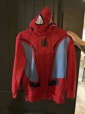 Kids Large Spider Man Zip Up Hoodie Jacket
