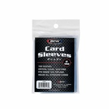 BCW Standard Card Penny Sleeves - 10 Packs Of 100 - 1000 Total - Great Value
