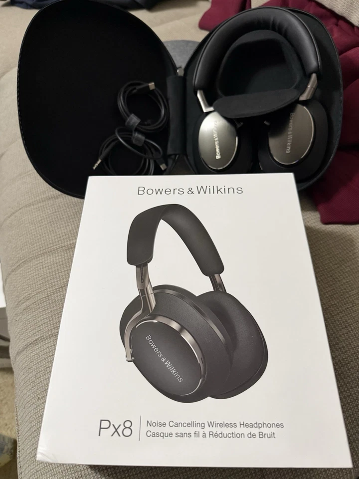 Bowers & Wilkins Px8 Wireless ANC Bluetooth Over-Ear Headphones, Black. - Image 3 of 3