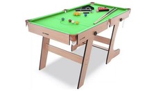 Hy-Pro 6ft Folding Snooker and Pool Table Oak Indoor Games Sports Fun