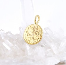 Gold Zodiac Necklace, Celestial Jewelry, Aquarius HOROSCOPE charm