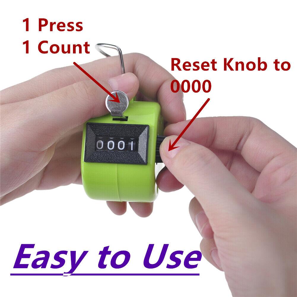 Hand Tally Counter 4 Digit Tally Counter Mechanical Palm Click Counter  Clicker 