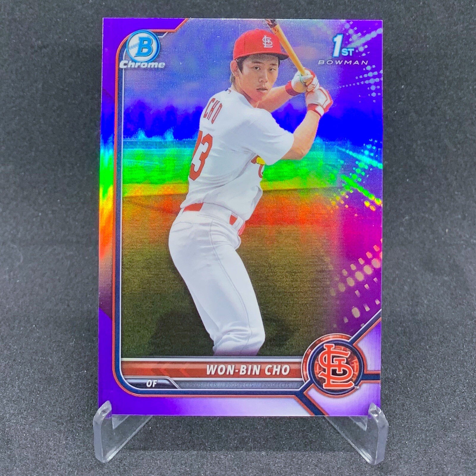 2022 Bowman Chrome Won-Bin Cho Purple Refractor /250 1st Rookie RC #BCP-154