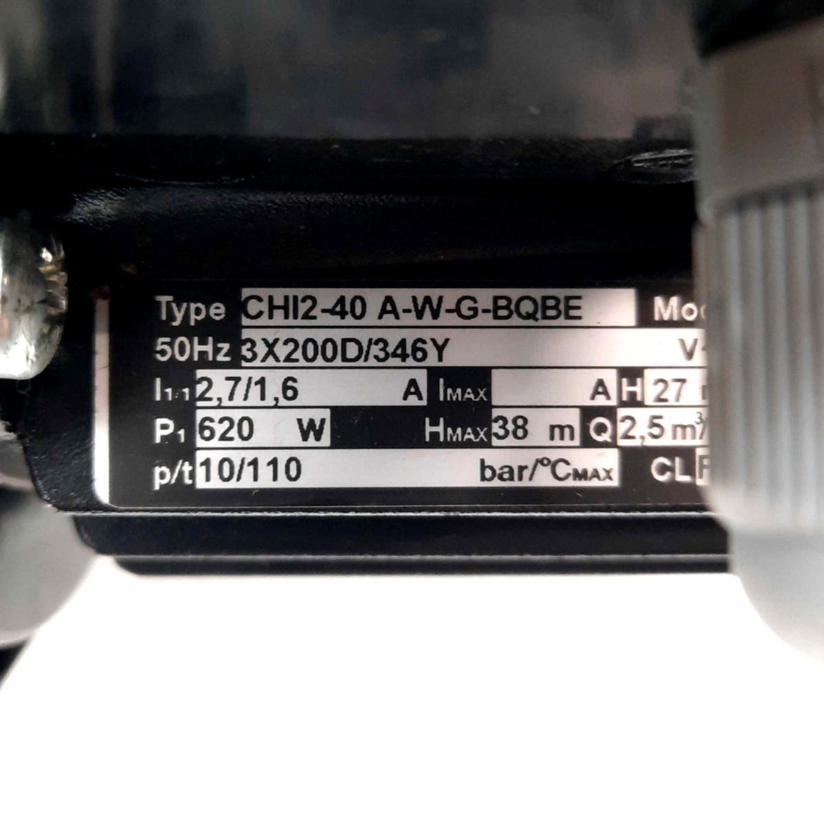 Grundfos CHI2-40 A-W-G-BQBE Stainless Steel Pump 11GPM 82 Grundfos CHI2-40 A-W-G-BQBE Stainless Steel Pump 11GPM 82