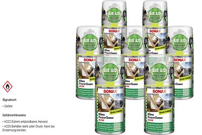 7x SONAX KlimaPowerCleaner AirAid Green Lemon Klimaanlagenreiniger 100 ml