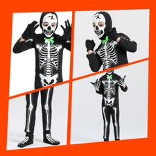 Halloween Cosplay Kids Costume, Glow Skull Costume in the Dark