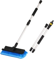 CarCarez RV Flow-Through Wash Brush with Adjustable Long Handle,Blue