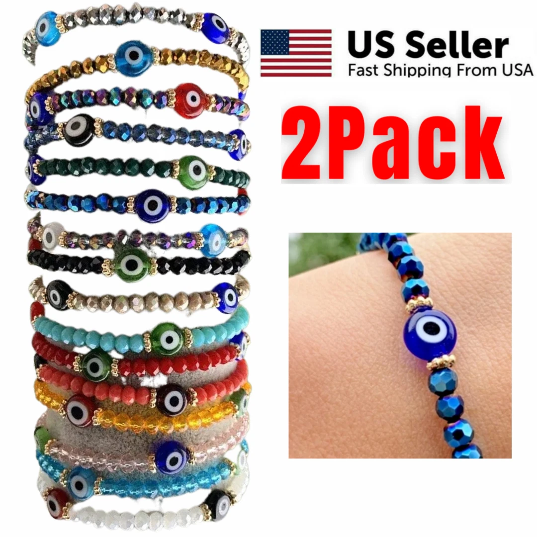 Blue Turquoise Nazar Evil Eye Turkish Beads Anklet & Gift Bag -  Hong  Kong