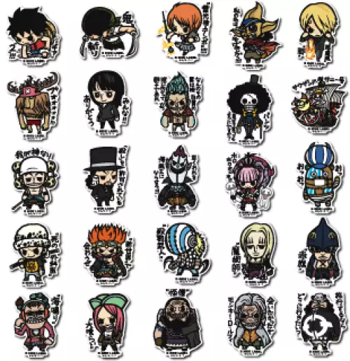 one piece characters Sticker for Sale by MEDesign4