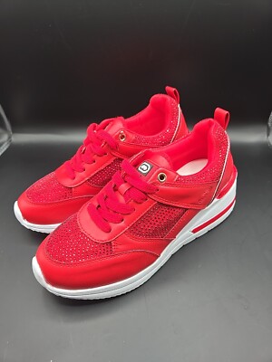 Marc ECKO WOMEN WEDGE PLATFORM SNEAKERS. US Size 8. Red  * NEW*