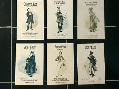 Characters Charles Dickens DAVID COPPERFIELD Postcards Vintage Lot of 6