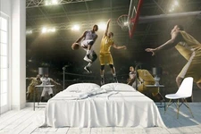 3D Basketball Match Wallpaper Wall Mural Removable Self-adhesive Sticker904