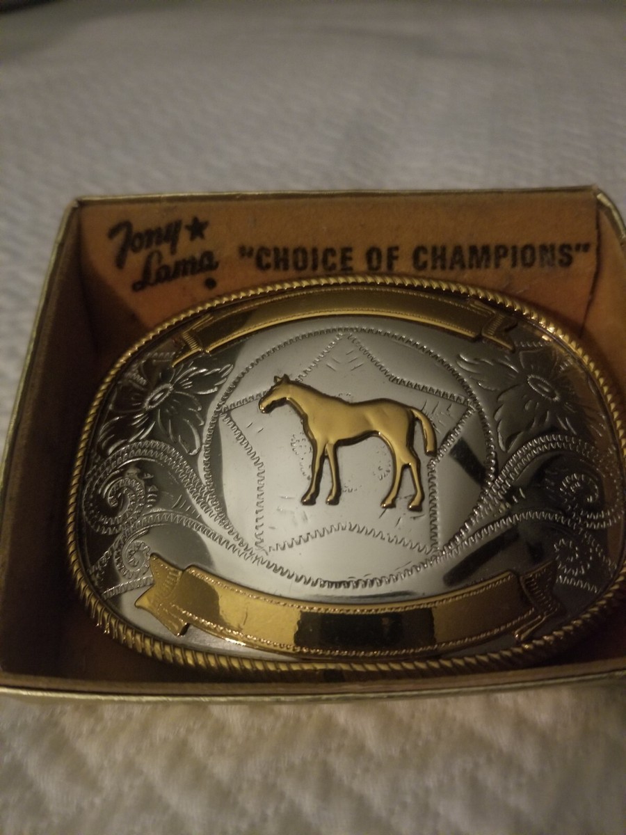 Plain Floral Belt Buckle by Tony Lama