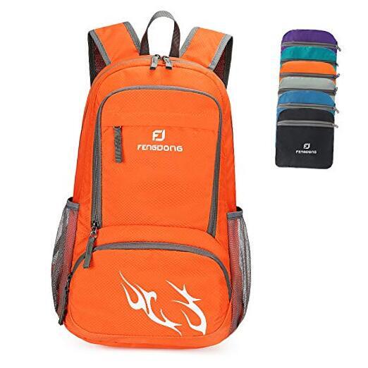 35L Lightweight Foldable Waterproof Packable Travel Small A1-orange-upgrade