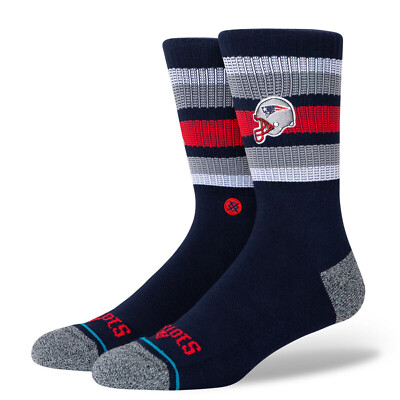 Stance NFL Backfield New England Patriots Men's Crew Socks L (9-13) NEW