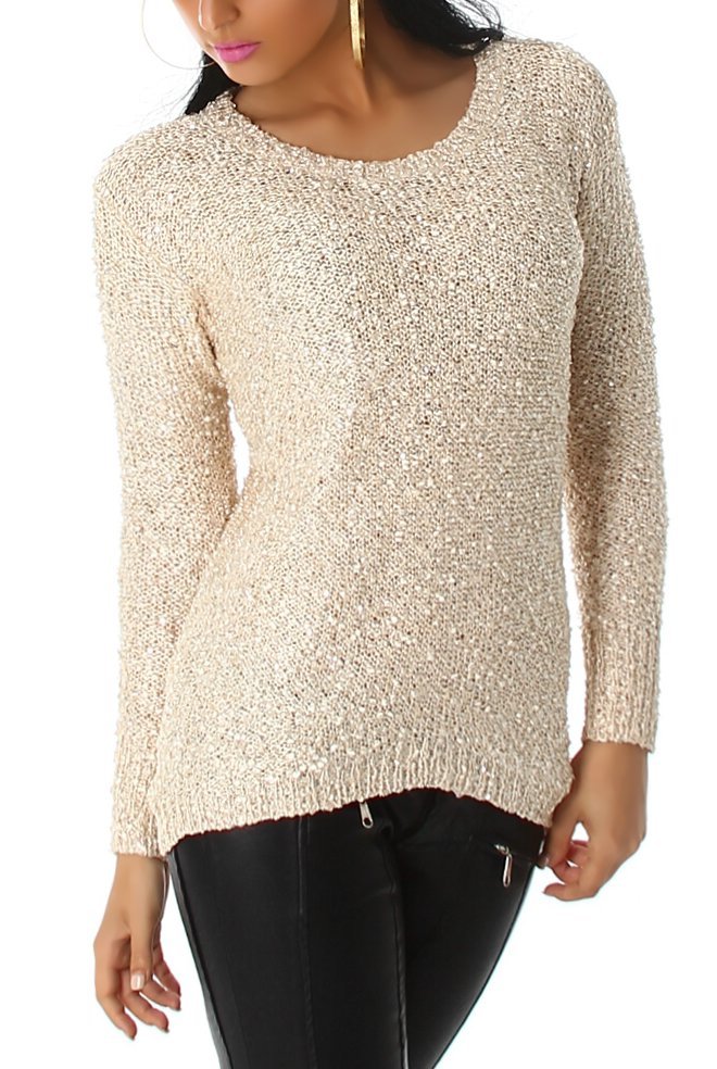 Stilvolle Pailletten Pullover Damen Fotos